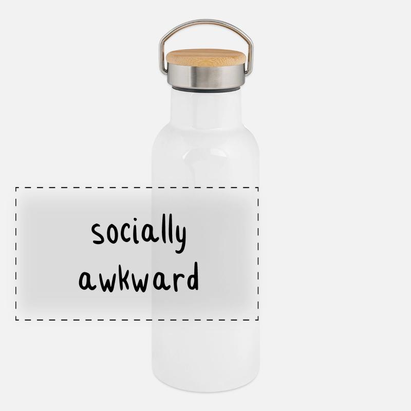 socially awkward Panorama Thermosflasche mit Bambusdeckel
