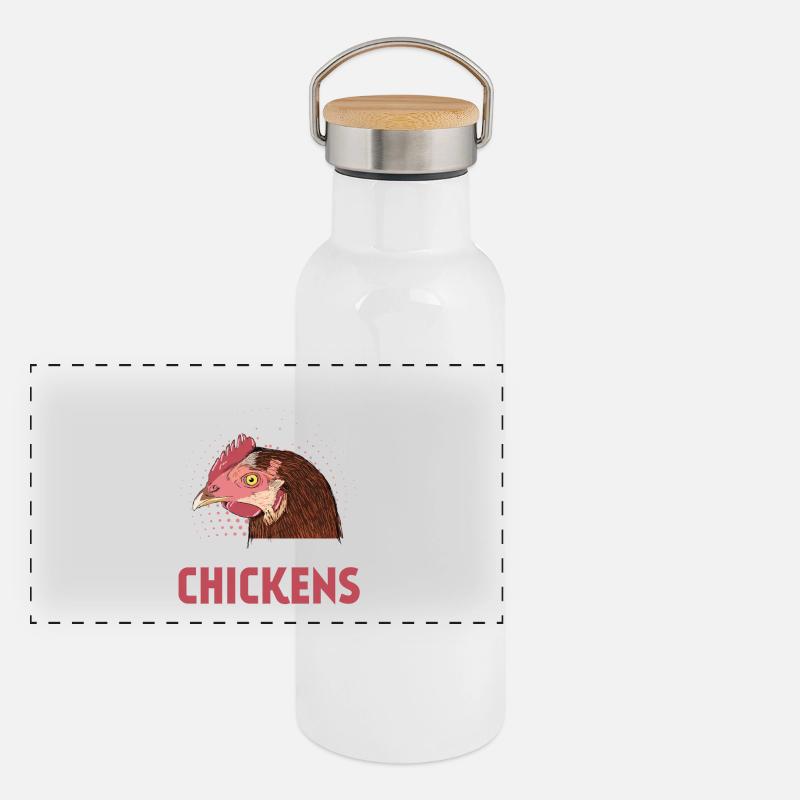 Pas de thérapie - il suffit de plus de poulets Gourde isotherme avec bouchon en bambou