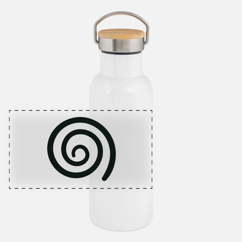 Whirl vortex Panoramic Thermal Bottle with Bamboo Lid