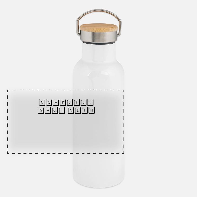 computer says no Panoramic Thermal Bottle with Bamboo Lid