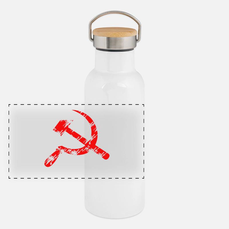 Panorama Thermosflasche mit Bambusdeckel