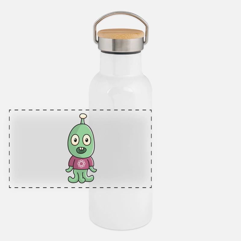 Panorama Thermosflasche mit Bambusdeckel