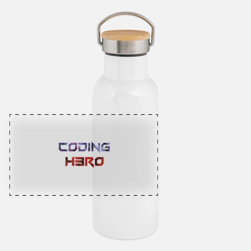 Coding Hero - héros de la programmation Gourde isotherme avec bouchon en bambou