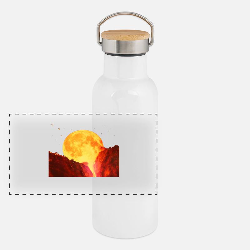 Armageddon Weltuntergang´s T-Shirt Design Geschenk Panorama Thermosflasche mit Bambusdeckel