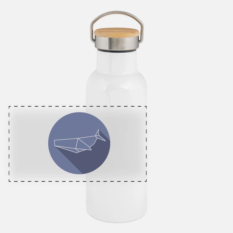 Panorama Thermosflasche mit Bambusdeckel