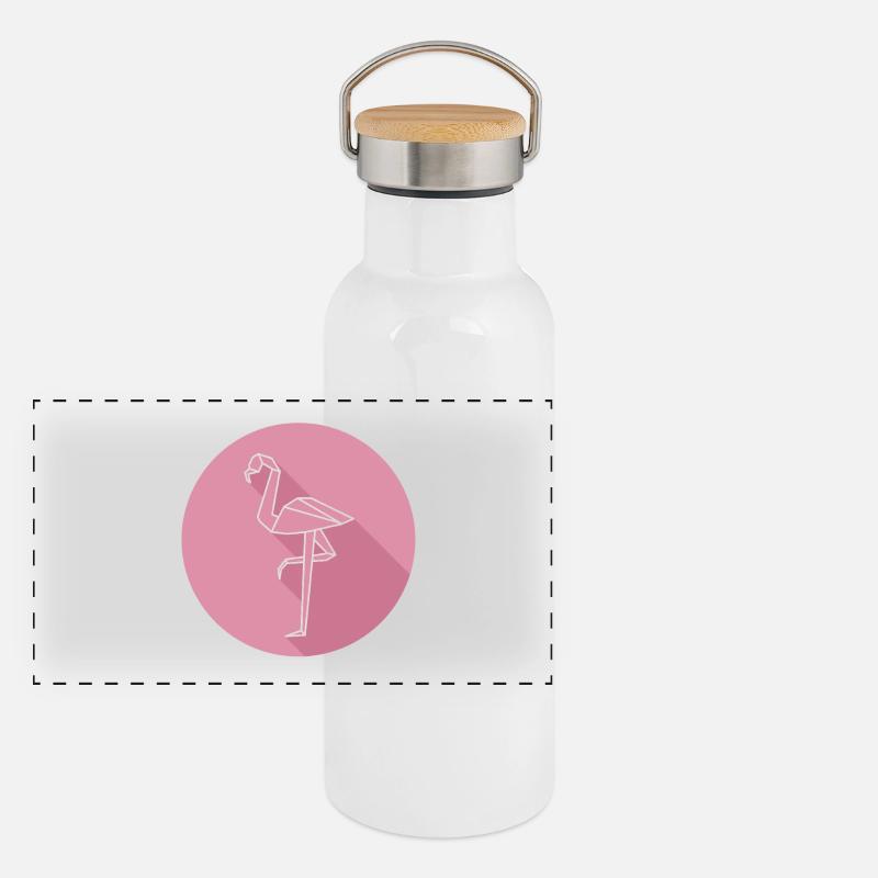 flamingo Panoramic Thermal Bottle with Bamboo Lid