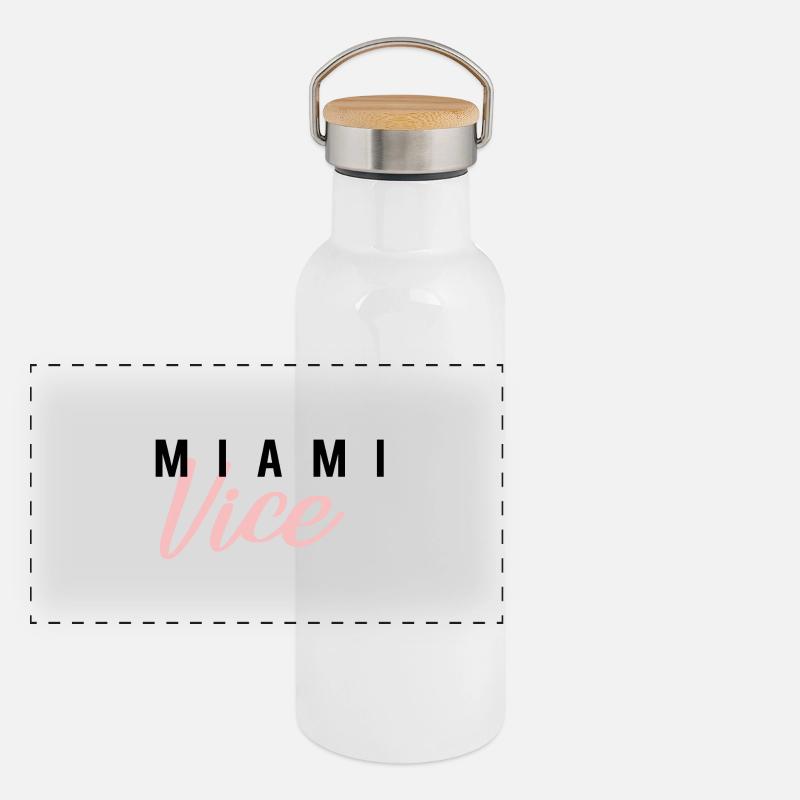 miamivice Gourde isotherme avec bouchon en bambou