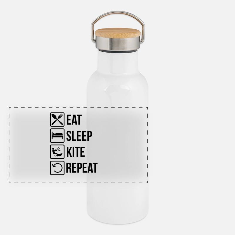 Kitesurf vêtements Kitesurf Kitesurf cadeau Gourde isotherme avec bouchon en bambou