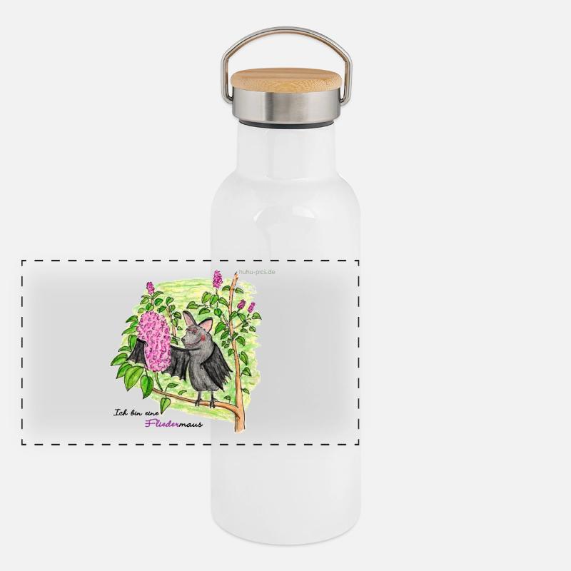 Lilac mouse Panoramic Thermal Bottle with Bamboo Lid