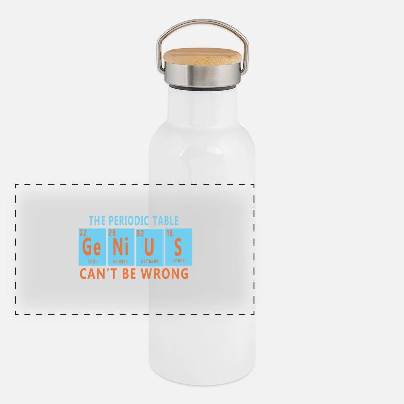 Genius - Ingenious - unique - exclusive Panoramic Thermal Bottle with Bamboo Lid