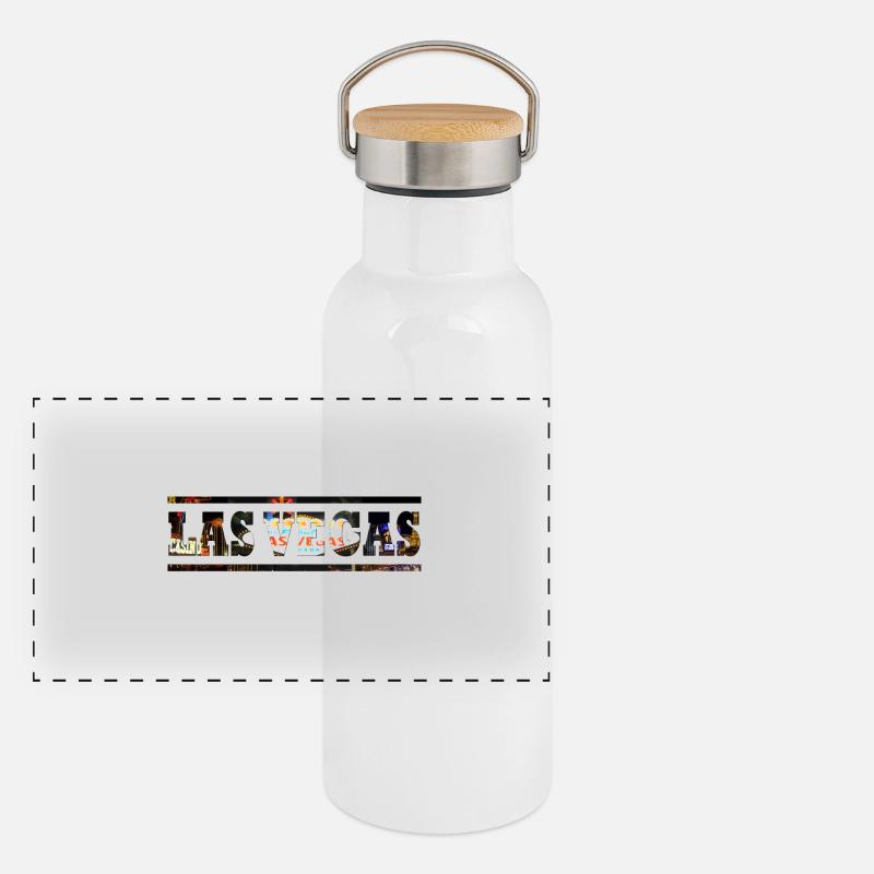 Las Vegas Gourde isotherme avec bouchon en bambou