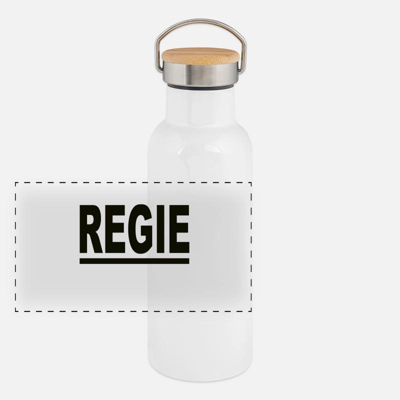 Director black Panoramic Thermal Bottle with Bamboo Lid