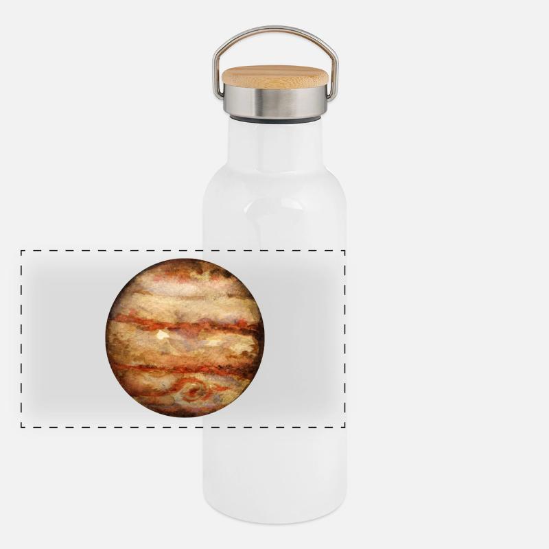 Panorama Thermosflasche mit Bambusdeckel