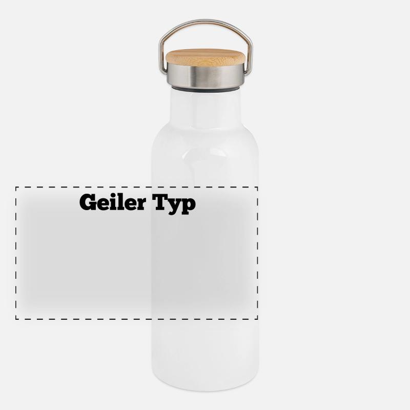 Geiler Typ Panorama Thermosflasche mit Bambusdeckel