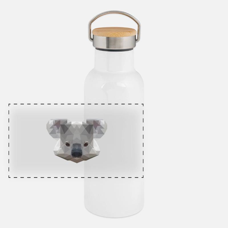 Mr Koala Panorama Thermosflasche mit Bambusdeckel