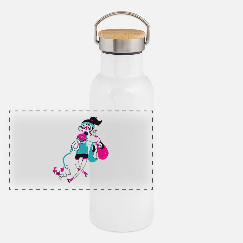Multitasking Panoramic Thermal Bottle with Bamboo Lid