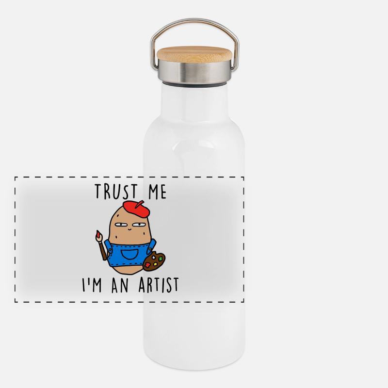 TRUST ME IM AN ARTIST Panoramic Thermal Bottle with Bamboo Lid