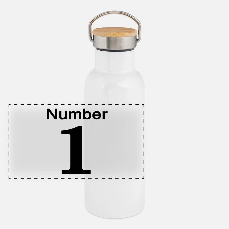 number 1 Gourde isotherme avec bouchon en bambou