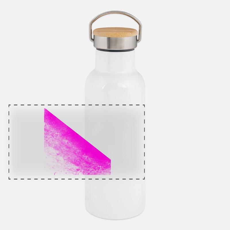 Pink Brush Panoramic Thermal Bottle with Bamboo Lid