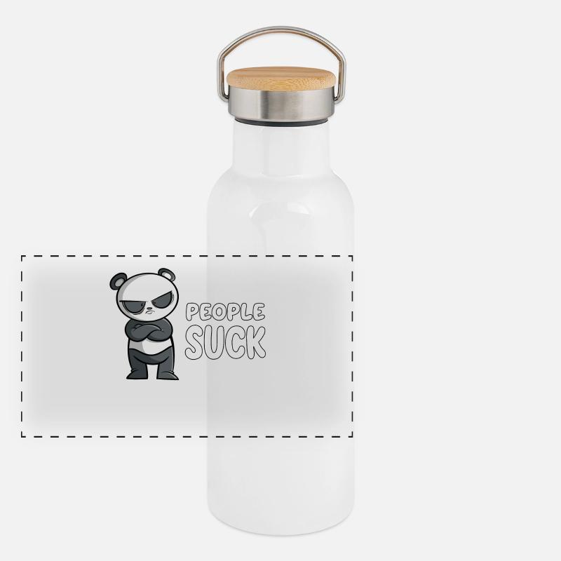 Les gens sucent - Panda Gourde isotherme avec bouchon en bambou