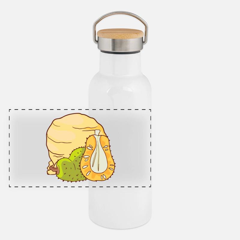 Jackfrucht Eis Speiseeis Eiskrem Eiscreme Kugeleis Panorama Thermosflasche mit Bambusdeckel