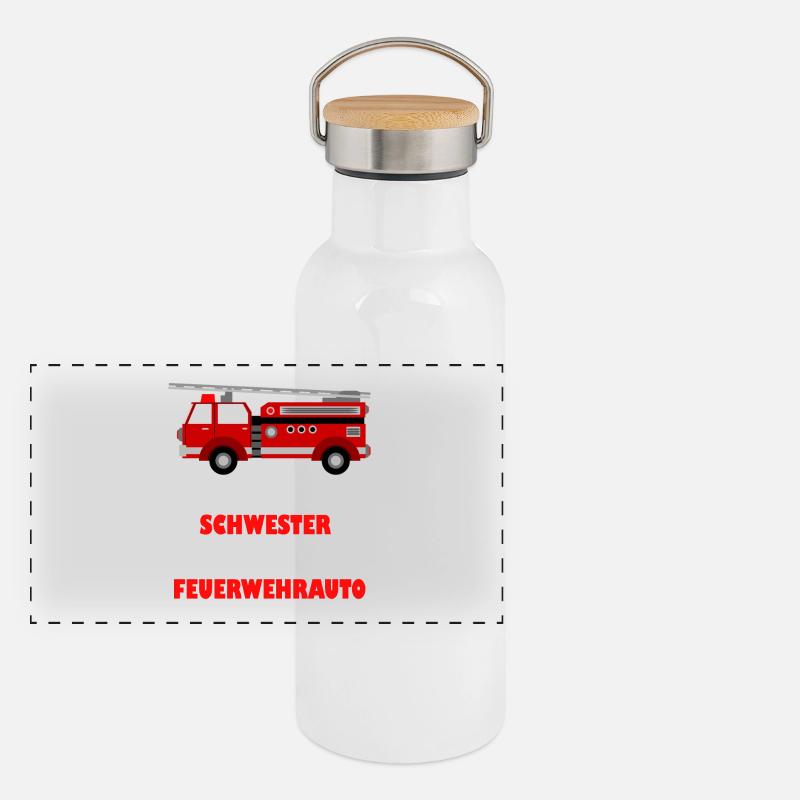EXCHANGE SISTER FOR FIRE TRUCK Panoramic Thermal Bottle with Bamboo Lid