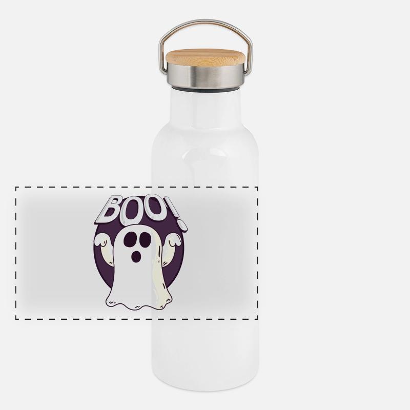 AM 04 halloween b Panorama Thermosflasche mit Bambusdeckel
