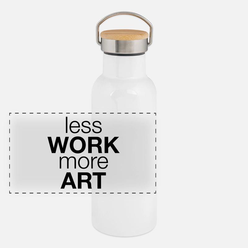 Art Kunst Panorama Thermosflasche mit Bambusdeckel