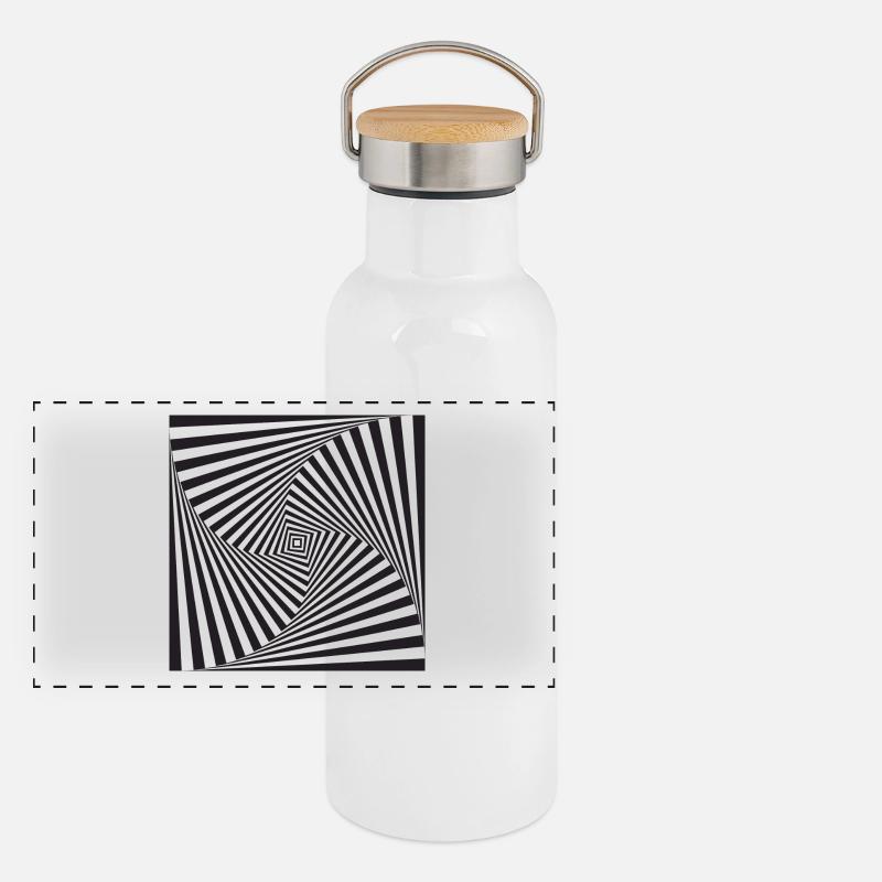 optische Täuschung Panorama Thermosflasche mit Bambusdeckel