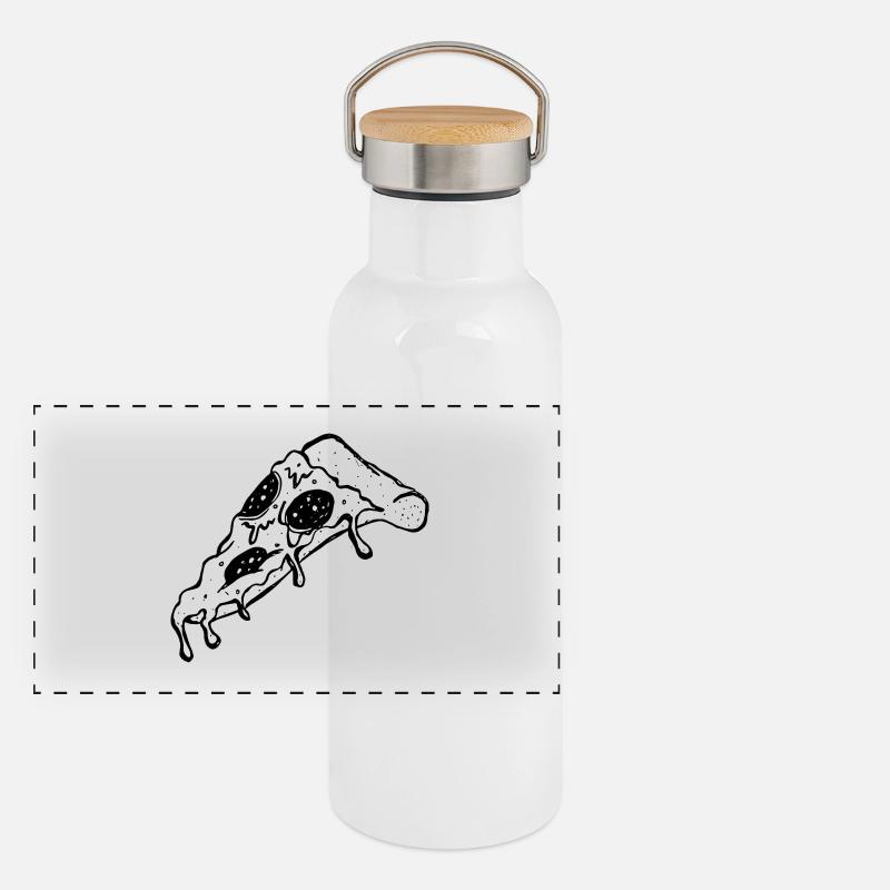 Pizza Panoramic Thermal Bottle with Bamboo Lid