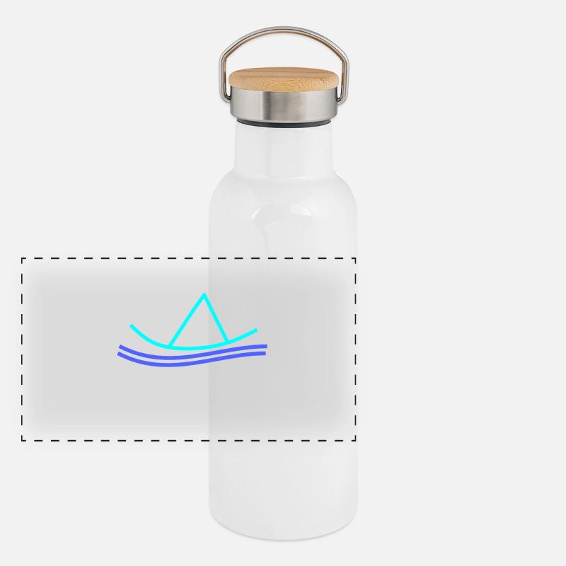 sailing Panoramic Thermal Bottle with Bamboo Lid