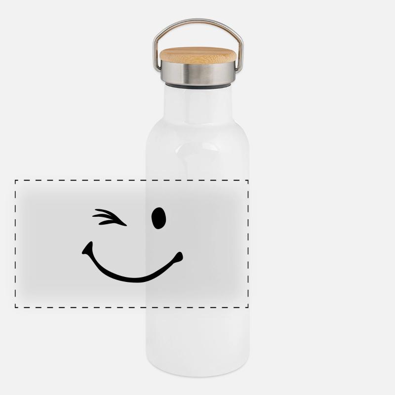 Zwinkern Panorama Thermosflasche mit Bambusdeckel