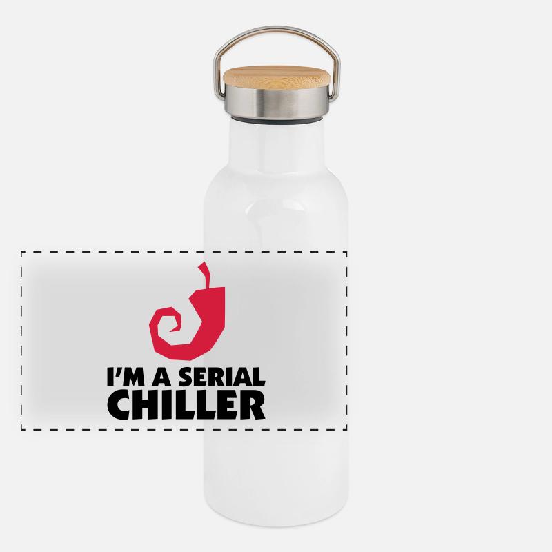 I m a Serial Chiller Panoramic Thermal Bottle with Bamboo Lid