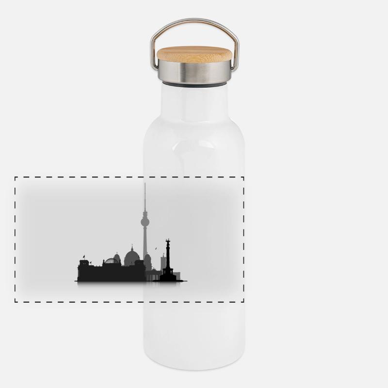 Cityscape Berlin Gourde isotherme avec bouchon en bambou