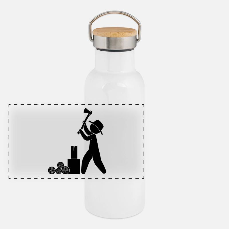 Hache de bûcheron Ranger Gourde isotherme avec bouchon en bambou