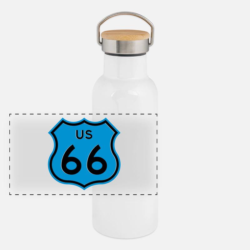 Route 66 Gourde isotherme avec bouchon en bambou