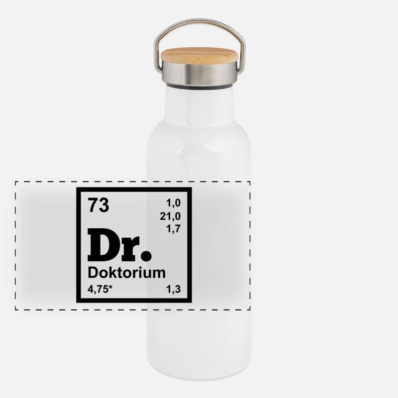 Docteur Gourde isotherme avec bouchon en bambou