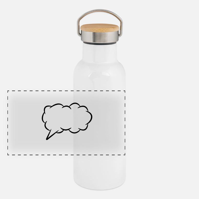 Speech bubble thought bubble Panoramic Thermal Bottle with Bamboo Lid