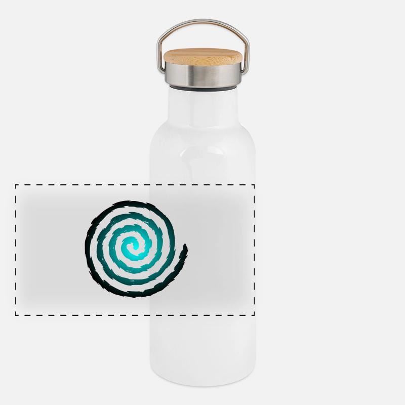 Spiral symbol growth and expansion Panoramic Thermal Bottle with Bamboo Lid