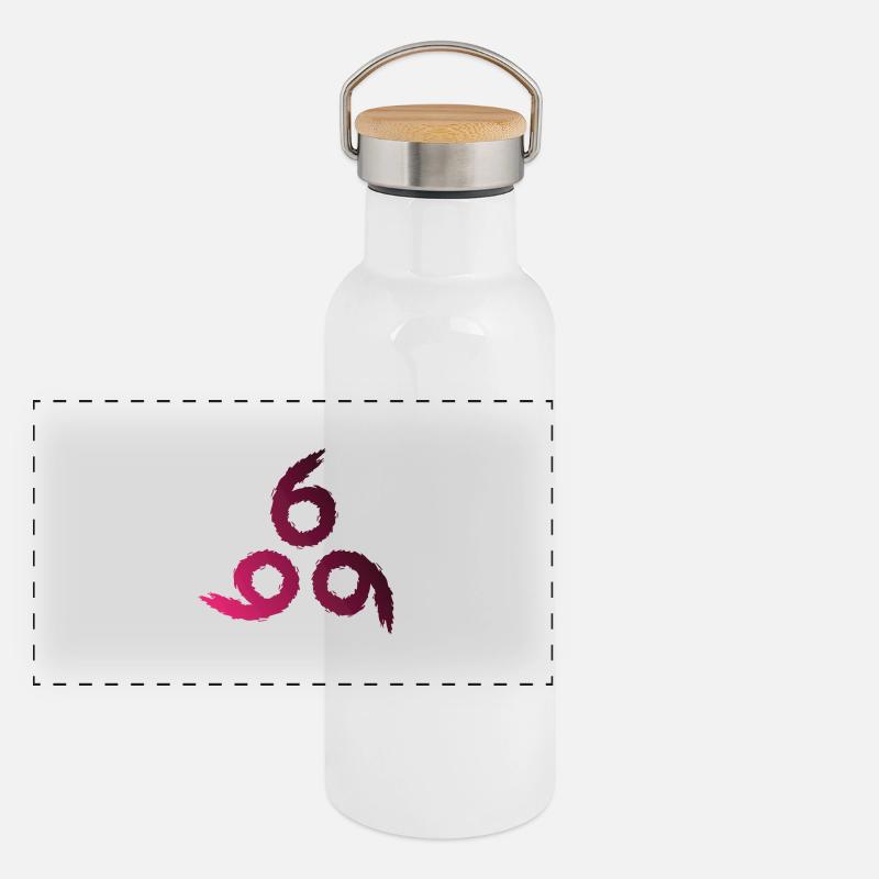 666 Panorama Thermosflasche mit Bambusdeckel