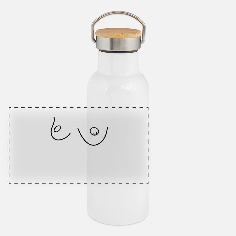Panorama Thermosflasche mit Bambusdeckel