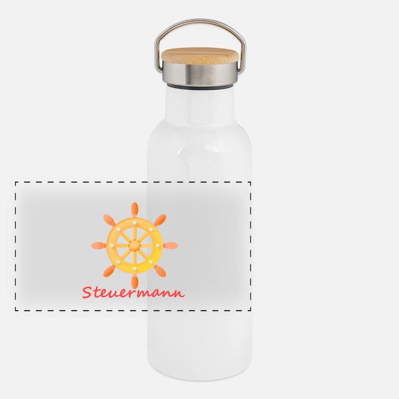 Steuermann Panorama Thermosflasche mit Bambusdeckel
