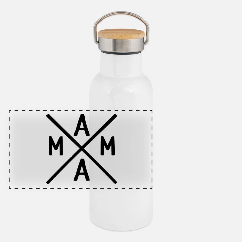 Mama Panorama Thermosflasche mit Bambusdeckel