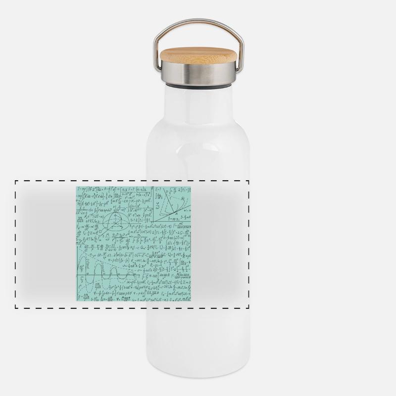 Modèle d’équation mathématique, Math Formula Lover Cadeau Gourde isotherme avec bouchon en bambou