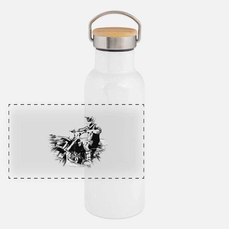 Cross moteur Gourde isotherme avec bouchon en bambou