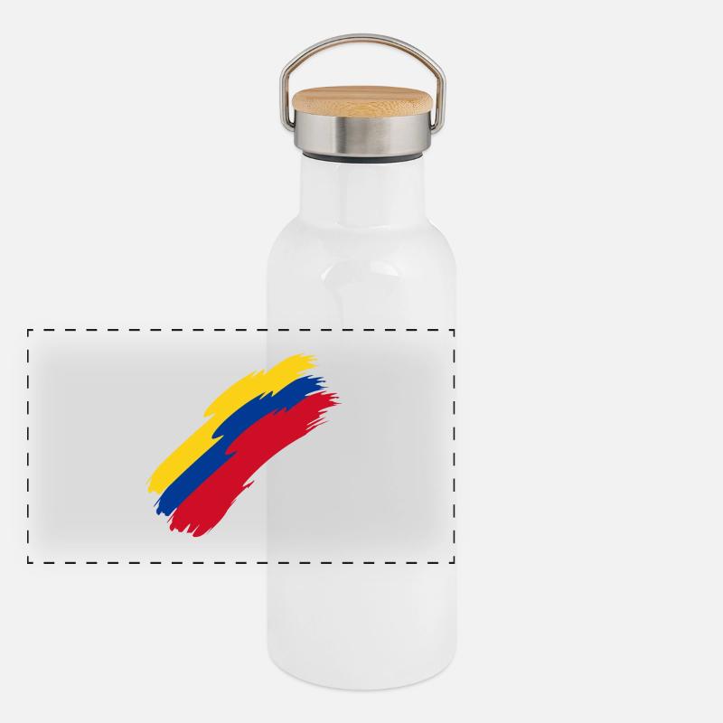 Kolumbien Panorama Thermosflasche mit Bambusdeckel