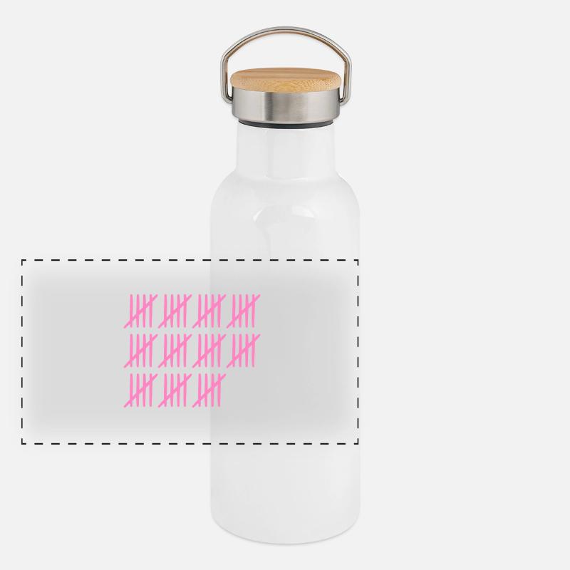 55th birthday tally sheet 55 years old Panoramic Thermal Bottle with Bamboo Lid