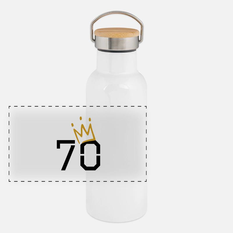 70th birthday Panoramic Thermal Bottle with Bamboo Lid