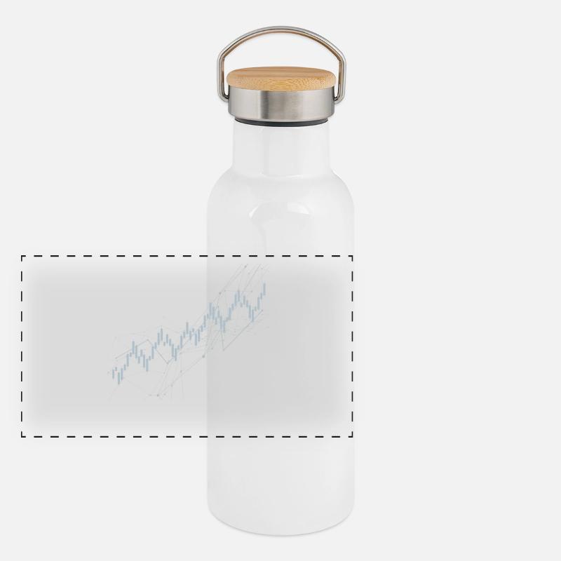 Candlestick-Diagramm Panorama Thermosflasche mit Bambusdeckel