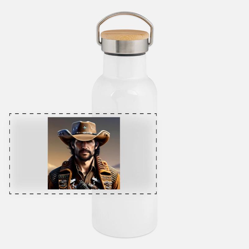 Cowboy Panoramic Thermal Bottle with Bamboo Lid